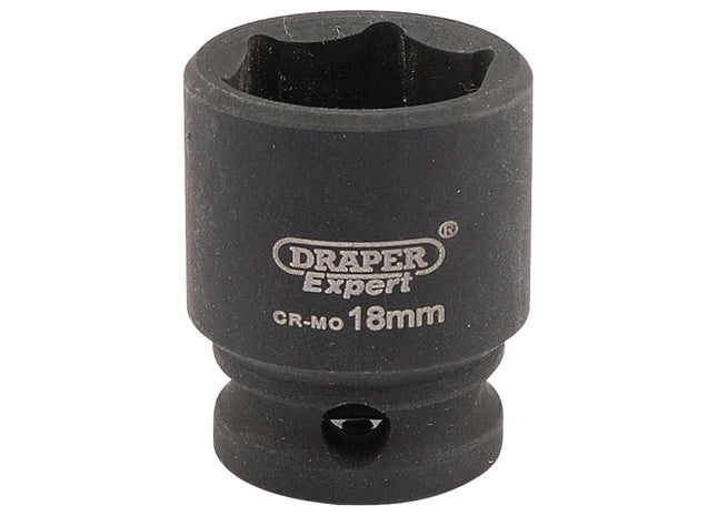 Draper Expert HI-TORQ 6 Point Impact Socket, 3/8" Sq. Dr., 18mm Draper - Town Tools 