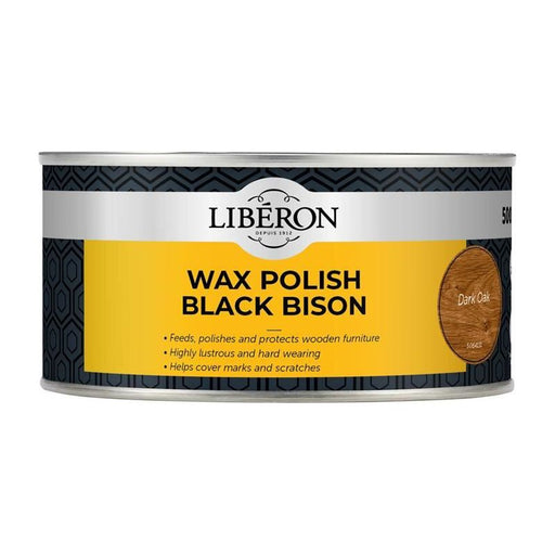 Liberon Wax Polish Black Bison Dark Oak 500ml Liberon - RockBottom Northampton