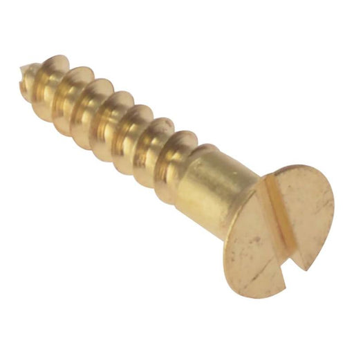 Forgefix Wood Screw Slotted CSK Solid Brass 1in x 6 Box 200 ForgeFix - RockBottom Northampton