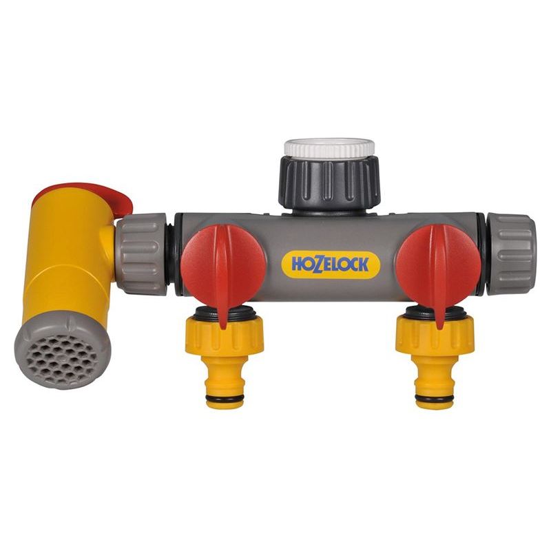 Hozelock 2250 Flowmax 3-Way Tap Connector 1/2 - 1in BSP Hozelock - RockBottom Northampton