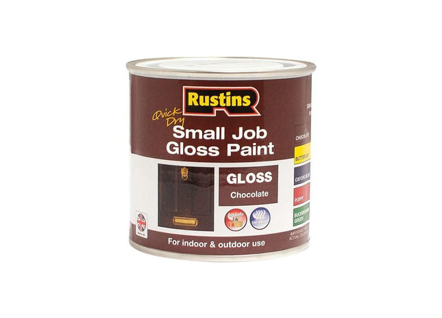 Rustins Quick Dry Small Job Gloss Paint Chocolate 250ml Rustins - RockBottom Nothampton