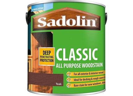 Sadolin Classic Wood Protection Teak 2.5 litre Sadolin - RockBottom Nothampton