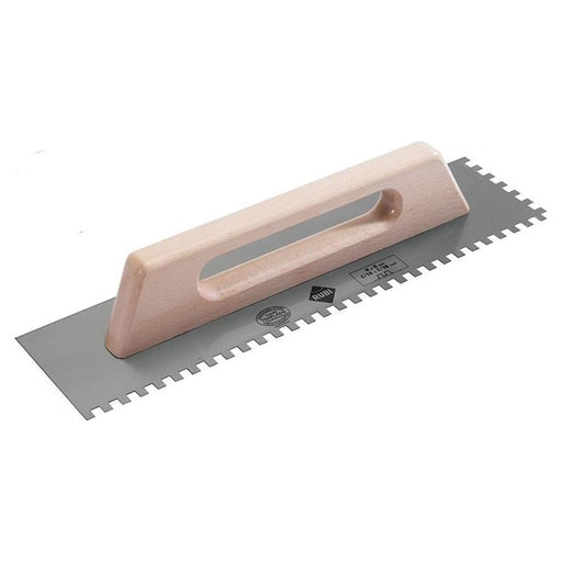 Rubi Tiling Tools Notched Steel Trowel Wooden Handle 19in RUBI TILING TOOLS - RockBottom Nothampton