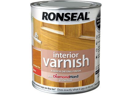 Ronseal Interior Varnish Quick Dry Gloss Antique Pine 750ml Ronseal - RockBottom Nothampton