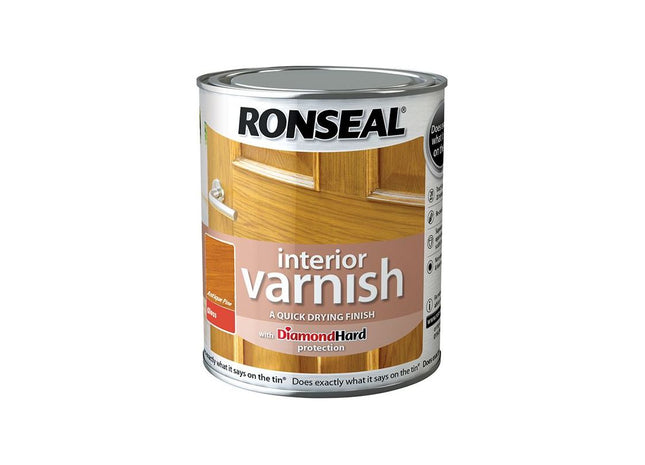 Ronseal Interior Varnish Quick Dry Gloss Antique Pine 750ml Ronseal - RockBottom Nothampton