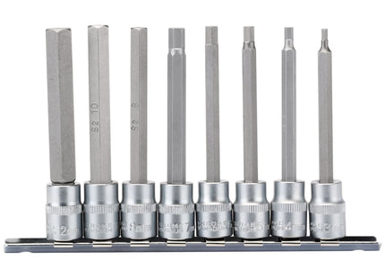 Draper Long Metric Hex. Socket Bit Set, 3/8" Sq. Dr., 100mm (8 Piece) 16286 Draper - Town Tools 