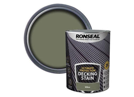 Ronseal Ultimate Protection Decking Stain Willow 5 litre Ronseal - RockBottom Nothampton