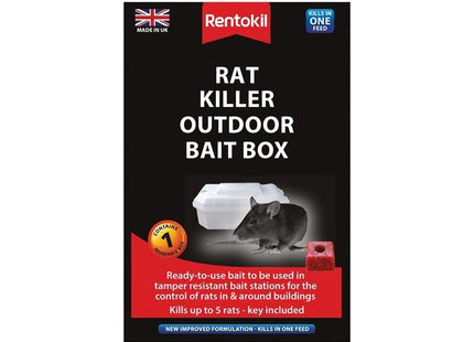 Rentokil Rat Killer Outdoor Bait Box Rentokil - RockBottom Nothampton