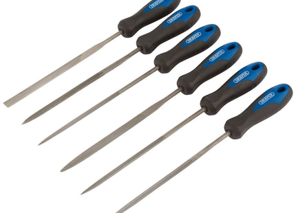 Draper Soft Grip Needle File Set, 140mm (6 Piece) 83982 Draper - Town Tools 