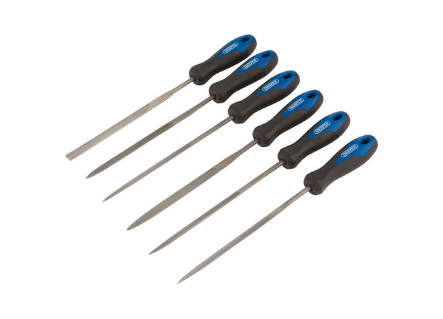 Draper Soft Grip Needle File Set, 140mm (6 Piece) 83982 Draper - Town Tools 