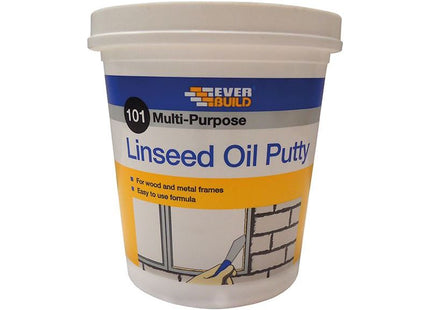 Everbuild Sika 101 Multi-Purpose Linseed Oil Putty Natural 2kg Everbuild Sika - RockBottom Northamptin