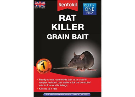 Rentokil Rat Killer Grain Bait (Sachet 1) Rentokil - RockBottom Nothampton
