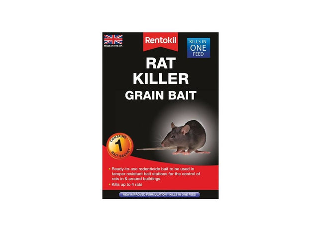 Rentokil Rat Killer Grain Bait (Sachet 1) Rentokil - RockBottom Nothampton