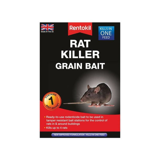 Rentokil Rat Killer Grain Bait (Sachet 1) Rentokil - RockBottom Nothampton