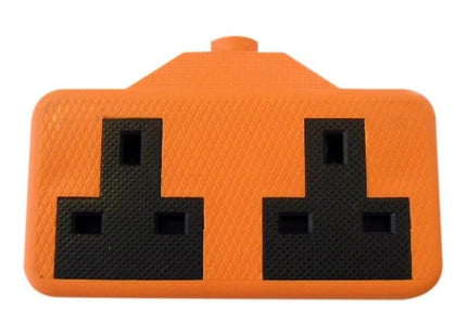 Dencon Trailing Socket 13A 2-Gang Orange Dencon - RockBottom Northampton