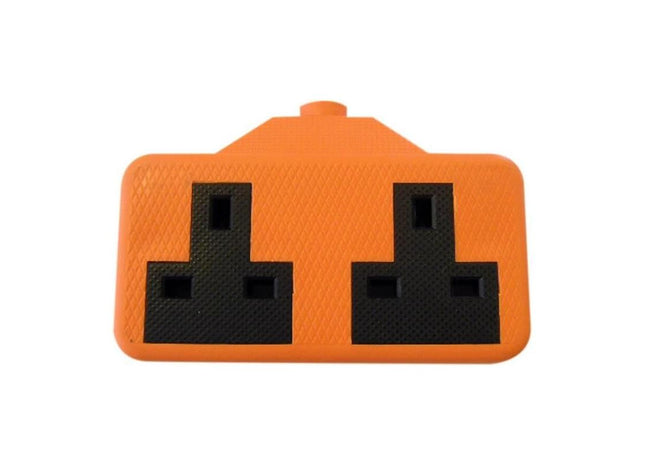Dencon Trailing Socket 13A 2-Gang Orange Dencon - RockBottom Northampton