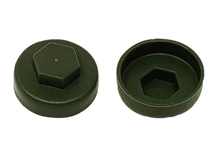 Forgefix TechFast Cover Cap Olive Green 19mm (Pack 100) ForgeFix - RockBottom Northampton