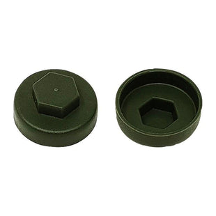 Forgefix TechFast Cover Cap Olive Green 19mm (Pack 100) ForgeFix - RockBottom Northampton