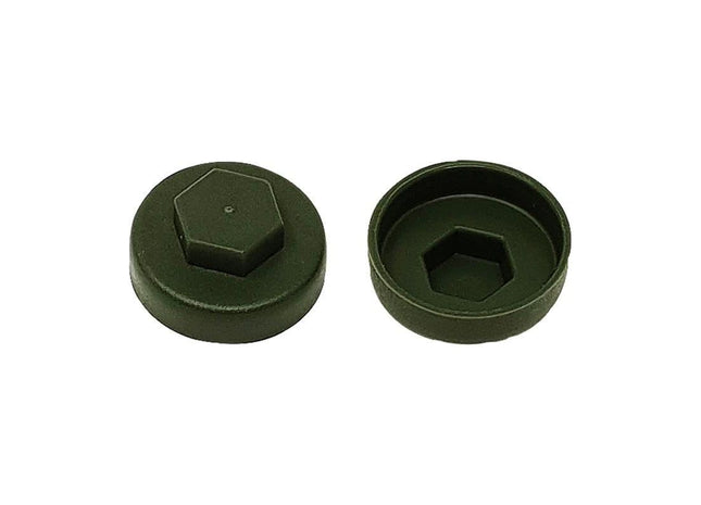 Forgefix TechFast Cover Cap Olive Green 19mm (Pack 100) ForgeFix - RockBottom Northampton