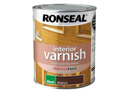 Ronseal Interior Varnish Quick Dry Matt Walnut 750ml Ronseal - RockBottom Nothampton