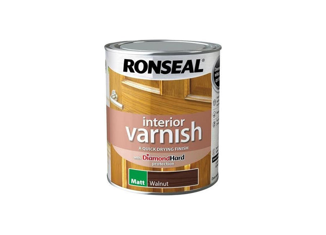 Ronseal Interior Varnish Quick Dry Matt Walnut 750ml Ronseal - RockBottom Nothampton
