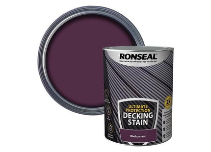 Ronseal Ultimate Protection Decking Stain Blackcurrant 5 litre Ronseal - RockBottom Nothampton