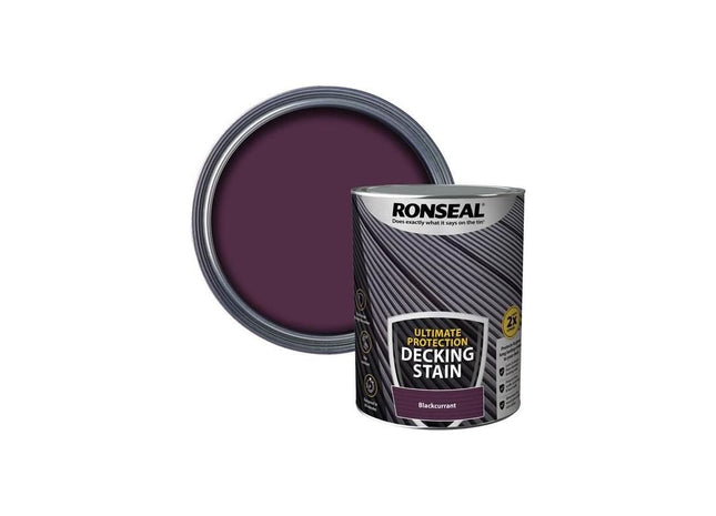 Ronseal Ultimate Protection Decking Stain Blackcurrant 5 litre Ronseal - RockBottom Nothampton