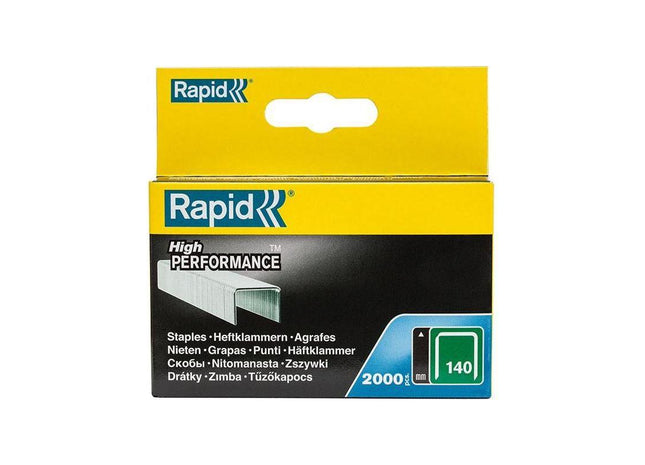 Rapid 140/6 6mm Galvanised Staples (Box 2000) Rapid - RockBottom Nothampton