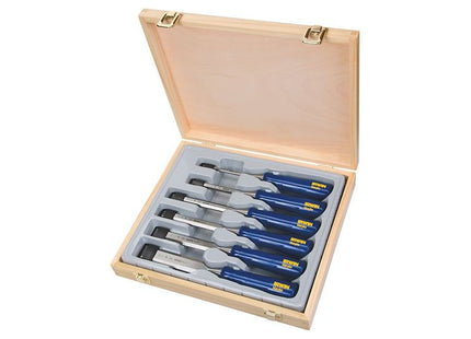 Irwin® Marples® M444 Bevel Edge Chisel Blue Chip Handle Set, 6 Piece IRWIN® Marples® - RockBottom Northampton