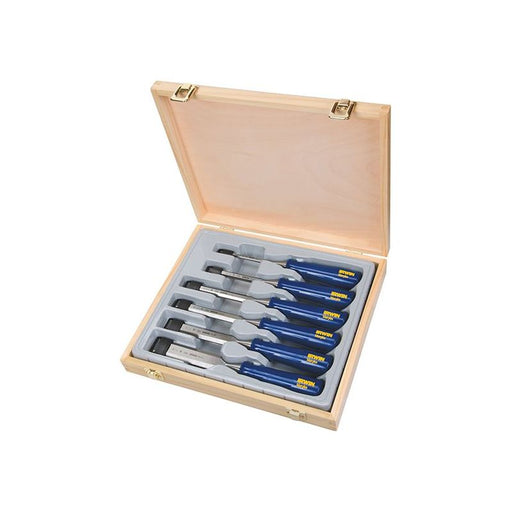 Irwin® Marples® M444 Bevel Edge Chisel Blue Chip Handle Set, 6 Piece IRWIN® Marples® - RockBottom Northampton