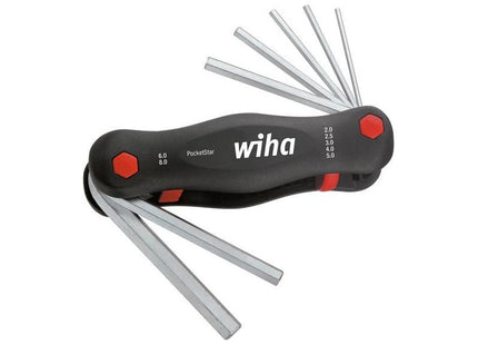 Wiha PocketStar Hex Key Set, 7 Piece (2-8mm) Wiha - RockBottom Northampton