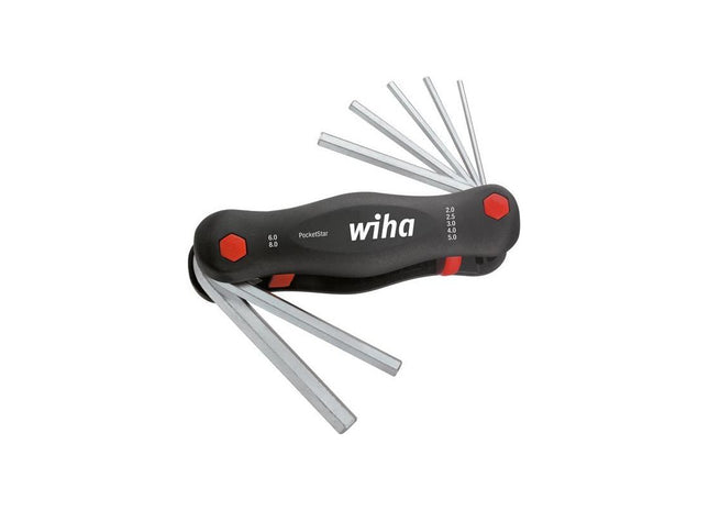 Wiha PocketStar Hex Key Set, 7 Piece (2-8mm) Wiha - RockBottom Northampton