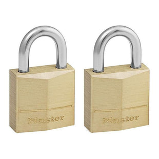 Master Lock Solid Brass 20mm Padlock 3-Pin - Keyed Alike x 2 Master Lock - RockBottom Northampton