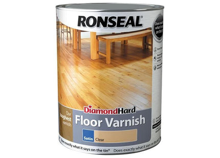 Ronseal Diamond Hard Floor Varnish Satin 5 litre Ronseal - RockBottom Nothampton