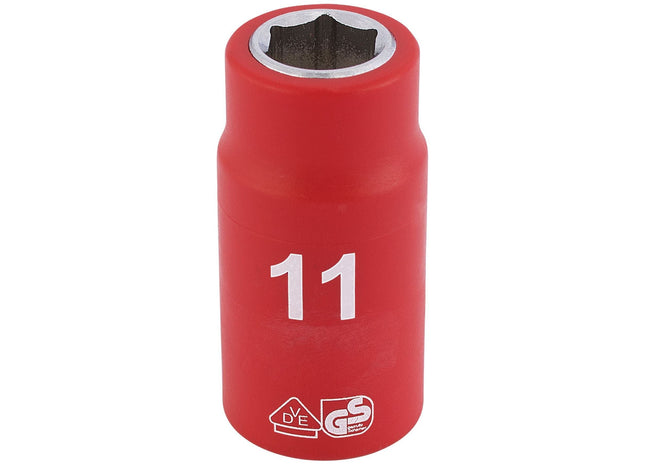 Draper Fully Insulated VDE Socket, 3/8" Sq. Dr., 11mm 31571 Draper - Town Tools 
