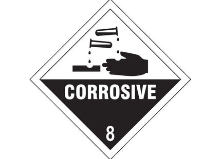 Scan Corrosive 8 - Self Adhesive Vinyl Sign 100 x 100mm Scan - RockBottom Nothampton