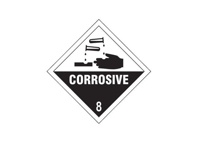 Scan Corrosive 8 - Self Adhesive Vinyl Sign 100 x 100mm Scan - RockBottom Nothampton