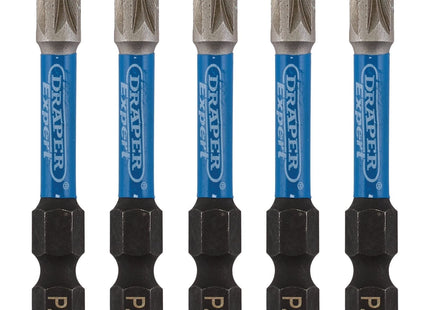 Draper Expert PZ-Type Impact Screwdriver Bits, No.3 x 50mm, 1/4" Hex (Pack of 5) Draper - Town Tools 