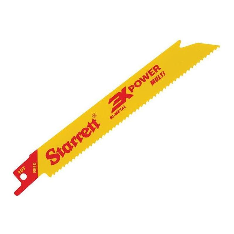 Starrett B6105-5 Bi-Metal Reciprocating Blade, Straight 152mm 10 TPI (Pack 5) Starrett - RockBottom Nothampton