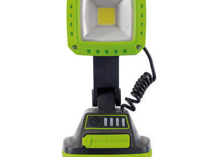 Draper COB LED Rechargeable Worklight, 10W, 1,000 Lumens, Green, 4 x 2.2Ah Batte Draper - Town Tools 