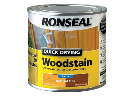 Ronseal Quick Drying Woodstain Satin Natural Pine 250ml Ronseal - RockBottom Nothampton