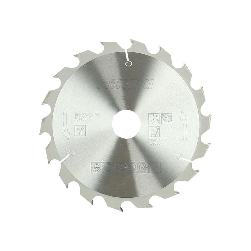 Hikoki Circular Saw Blade 185 x 30mm x 18T HiKOKI - RockBottom Northampton