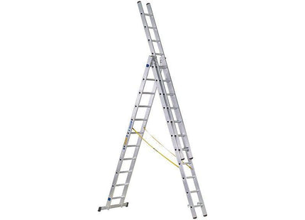 Zarges D-Rung Combination Ladder 3-Part 3 x 10 Rungs Zarges - RockBottom Northampton