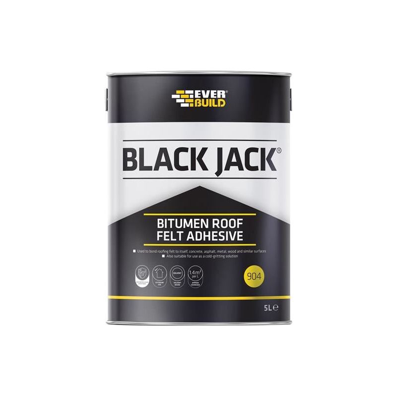 Everbuild Sika Black Jack® 904 Bitumen Roof Felt Adhesive 5 litre Everbuild Sika - RockBottom Northamptin