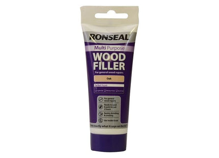 Ronseal Multipurpose Wood Filler Tube Oak 100g Ronseal - RockBottom Nothampton