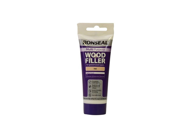 Ronseal Multipurpose Wood Filler Tube Oak 100g Ronseal - RockBottom Nothampton