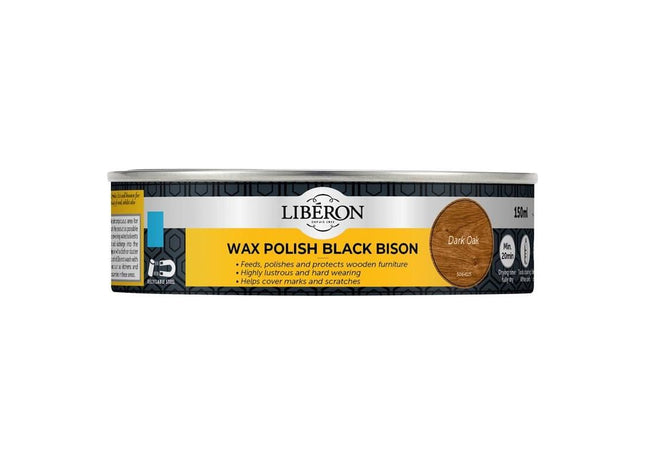 Liberon Black Bison Wax Paste Dark Oak 150ml Liberon - RockBottom Northampton