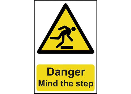 Scan Danger Mind The Step - PVC Sign 200 x 300mm Scan - RockBottom Nothampton