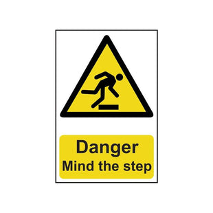 Scan Danger Mind The Step - PVC Sign 200 x 300mm Scan - RockBottom Nothampton