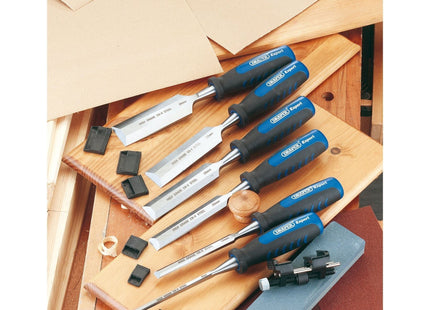 Draper Soft Grip Wood Chisel Kit, 140mm (8 Piece) 88605 Draper - Town Tools 